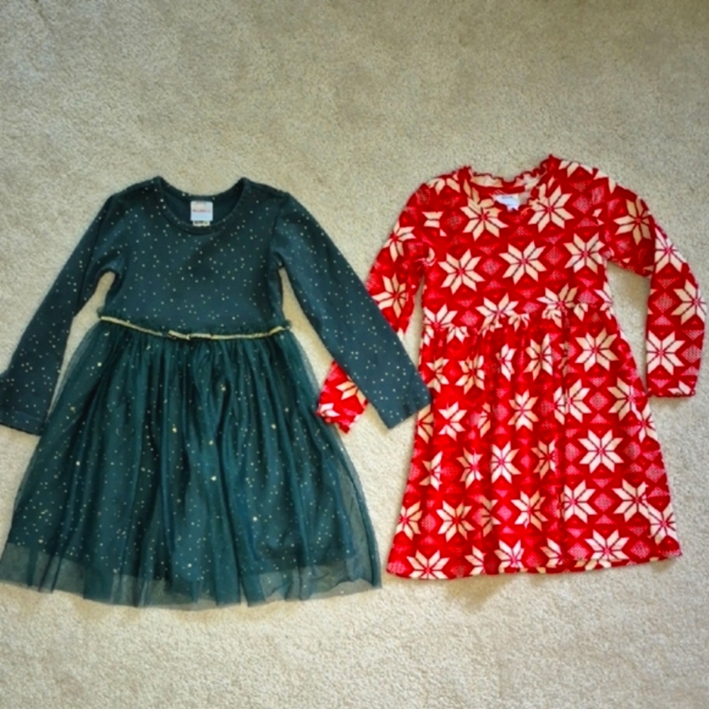 Hanna Andersson BUNDLE OF HOLIDAY DRESSES Size 100 (4)
